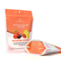 Sachet d'emballage souple refermable à fermeture éclair pour poudre protéinée personnalisée, boisson énergisante et électrolytes