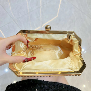 กระเป๋าคลัทช์งานเลี้ยงประดับเพชรใหม่ กระเป๋าถือระดับไฮเอนด์สำหรับงานแต่งงาน - Product Image 2