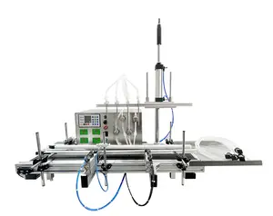 DOVOLL Botol Pompa Magnetis Otomatis, Mesin Pengisi Cairan Pasta Pengemasan Air dengan Konveyor dan Sensor untuk Parfum