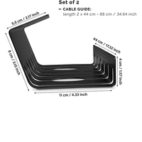 Grands câbles de gestion sous les canaux de bureau Porte-câble Auto-adhésif Multifonction Stockage Backer Cables Set Cordon Organisateur