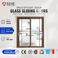 Puerta Corredera de Vidrio Bajo Emisivo EEHE, Certificada CE EN-14351, Puerta Corredera de Aluminio con Aislamiento Energético para Habitaciones de Hotel y Salas de Estudio