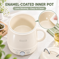 Marmite Électrique Multifonctionnelle 1L : Hot Pot, Cuiseur à Nouilles, Soupe, Porridge, Cuiseur à Riz, Chauffe-Lait avec Présédition 24H et Fonction Maintien au Chaud