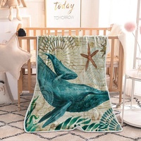 Panneau personnalisé sublimation personnaliser animaux couvertures couverture 3d numérique imprimé photo designer tortue dauphin couverture