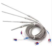 Termokopel M8 Tipe K E J PT100 50mm-200mm Probe Ulir Sekrup Kabel Termometer Digital Sensor Suhu Oli OEM Dapat Disesuaikan