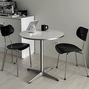 Mesa de Comedor Contemporánea de Acero para Espacios Pequeños, Muebles para el Hogar, Villa, Hotel, Apartamento, Cafetería, Tienda de Té con Leche, Reuniones y Negociaciones - Product Image 4