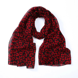 Nouvelle mode grand <span class=keywords><strong>coquelicot</strong></span> imprimé écharpe châle longue fleur frange motif silencieux écharpes pour femmes pour l'automne et le printemps - Product Image 2