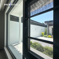 Ventana Abatible de Aluminio con Rotura de Puente Térmico de Alta Resistencia, Doble Acristalamiento, Insonorizada e Impermeable para Uso Residencial