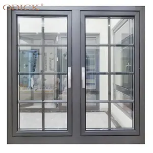 Arched Window Huge Aluminum Swing Graphic Design Stainless Steel Anti-theft Aluminum Alloy Horizontal Modern French Villa Louver