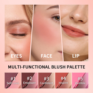 Paleta de Rubor en Crema y Polvo, Alta Pigmentación, Resistente al Agua, Larga Duración, Marca Privada, Color Natural Radiante para <span class=keywords><strong>Maquillaje</strong></span> Profesional - Product Image 4