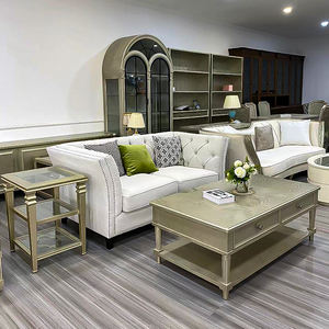 تصميم عتيق وأزرار مبطن بأزرار في الولايات المتحدة الأمريكية أريكة فخمة على الطراز الأوروبي والأمريكية من القماش - Product Image 4