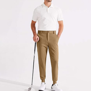 Pantalones Deportivos Casuales Ligeros para Hombre, con Bolsillos con Cremallera, Estilo Jogger, Elásticos, de Frente Plano, para Gimnasio, Entrenamiento, Golf, Servicio OEM - Product Image 1
