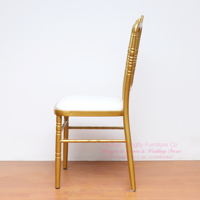 Chaises de banquet empilables en cuir, chaises de mariage de Dubaï, chaises Napoléon dorées de Chine