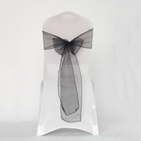 Bandes de chaise en organza pour événements, housses de chaise pour mariage, banquet, fête, décoration