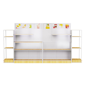 Nouvelle conception de <span class=keywords><strong>vitrine</strong></span> de magasin pour aliments, fruits, collations, biscuits, étagère de supermarché bon marché - Product Image 1