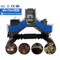 Retourneur de compost de type chenillé LANE pour huile de palme EFB, machine de traitement des déchets de palmier