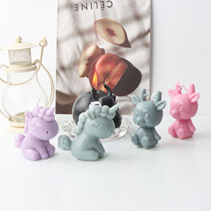 Moule à bougie en silicone DIY en forme de tête de buffle de dessin animé, moule en résine époxy pour bougie <span class=keywords><strong>licorne</strong></span>, moule artisanal en gypse pour fée cerf, moule à fondant, <span class=keywords><strong>décoration</strong></span> intérieure - Product Image 6
