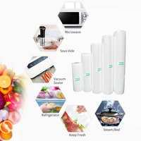 Sac sous vide en rouleau PE gaufré de 200 microns, sans BPA, de qualité alimentaire, recyclable, thermoscellable pour sushis, fruits de mer, aliments surgelés, chewing-gums, gelées