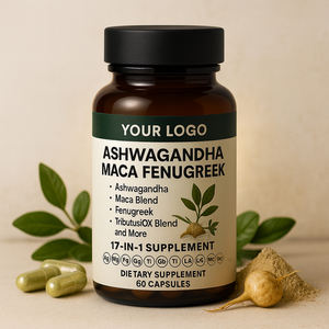 Suplemento Herbal Orgánico Más Vendido, Ashwagandha, Maca, Fenogreco, 60 Cápsulas, Sin Gluten, Vegano, Fábrica con Certificación ISO, OEM - Product Image 6