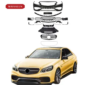 W212 E63 amg bodykit with Headlights facelift for Benz W212 old upgrade new E63 plastic car auto upgrade Hood Fender Body kit