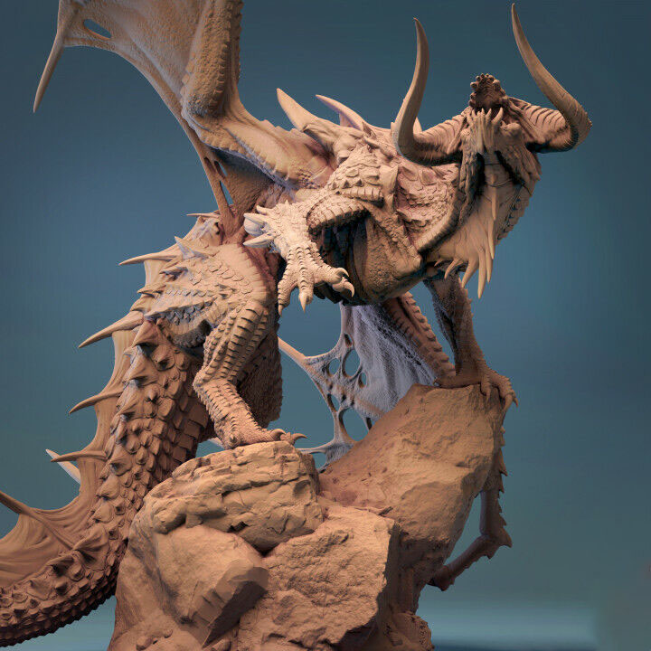 Пользовательская 3D SLA печать DND настольные миниатюры ролевые фигурки черный дракон мини