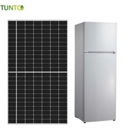Refroidissement fiable écologique puissant 24VDC 198L congélateur vertical solaire Machine à glaçons solaire pour blocs de glace 50kgs par jour au Sénégal