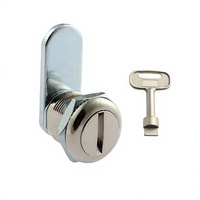 Serrure à came à quart de tour à double clé en alliage de zinc nickelé brillant MK407-7 pour armoire électrique