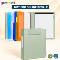 GAMENOTE Boîte en cuir A4 imperméable, dossier pliable en carton avec rabat, pochette pour documents en papier, pour le rangement des factures et des contrats