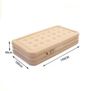 Matelas gonflable rapide en PVC souple avec pompe intégrée et oreiller, pliable, portable, design moderne, pour camping, extérieur, chambre, parc - Product Image 2