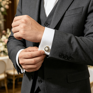 Mancuernillas de Moda para Hombre, Fabricación Personalizada, Mancuernillas de Buena Calidad para Traje de Hombre - Product Image 5