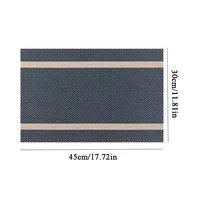 Tapis de table de salle à manger de style japonais moderne avec motif de fil d'or napperon en PVC résistant à l'huile et à l'eau sous-verre élégant tapis de table