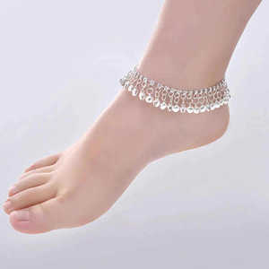 Tobillera de Verano con Campanas de Moda, Pedrería, Chapado en Oro, Campanas Indias para Danza del Vientre, Colgante con Borla, Zirconia - Product Image 2