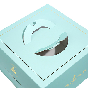 Caja <span class=keywords><strong>de</strong></span> papel para pastel, caja <span class=keywords><strong>de</strong></span> postre dulce, caja <span class=keywords><strong>de</strong></span> papel para repostería, embalaje para pastel con asa - Product Image 2