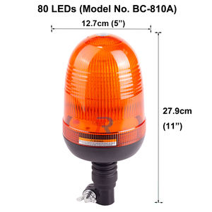 Balise ambrée 80 LED, nouvelle lumière de sécurité d'urgence à 80 W, lumière stroboscopique de signalisation de danger, étanche IP65, certifiée CE, pour voiturette de golf, camion, <span class=keywords><strong>tracteur</strong></span> - Product Image 2