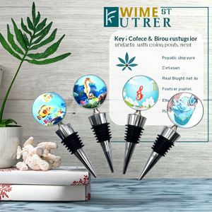 Canchun Mexico Reusable Stainless Steel Sealing <b>Wine</b> Bottle <b>Stoppers</b> Fridge Magnets Bottle Opener Decorative Art Gifts Bar - Product Image 6