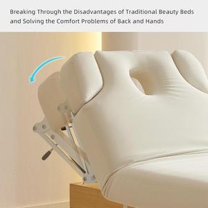 Concurrerende prijs gouden elektrische wimperbehandelings- en massagetafel, spa gezichtsbehandelingsstoel, massage beautybed - Product Image 3