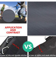 Tapis de saut pour trampoline, tissu souple et sûr, pour intérieur et extérieur, grand modèle, en nylon et polypropylène, avec cadre circulaire, accessoires de saut à l'élastique, 6-12 pieds