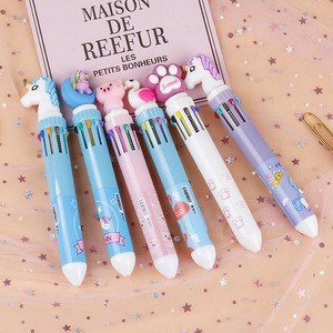 New 10-Color Ballpoint <strong>Pen</strong> for Girls Creative Cartoon Silicone with Heart Design Cute Push Multi-Colored Student <strong>Pen</strong> - Product Image 1