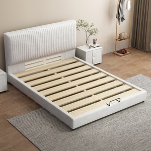 Muebles para el hogar Diseño moderno Precio al por mayor de moda Multifuncional Suave Personalizado Blanco Tamaño <span class=keywords><strong>Queen</strong></span> Cama para adultos con almacenamiento - Product Image 3