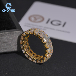 GRA Certificated Hip Hop Iced Out Fine Jewelry D Color VVS Moissanite Diamond Sterling Silver 925 <b>Ring</b> <b>for</b> <b>Men</b> - Product Image 2