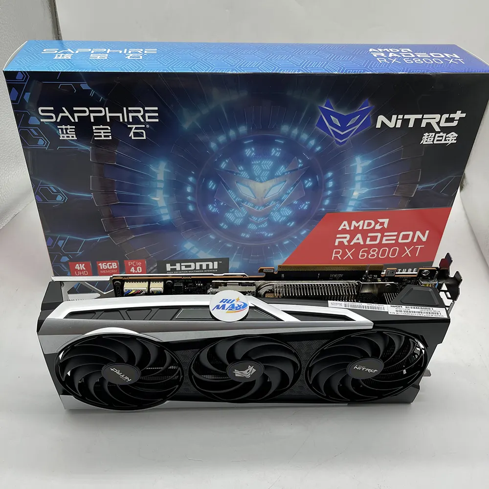 Card Đồ Họa Chơi Game Rumax AMD RADEON Sapphire RX6800XT 16G Với Bộ Nhớ GDDR6 Hỗ Trợ OverClock