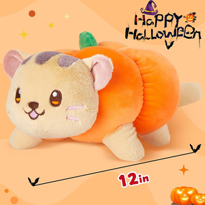 ตุ๊กตา<span class=keywords><strong>แมว</strong></span>สีส้มนุ่มนิ่ม รูปทรงฟักทอง หน้าเหมือน<span class=keywords><strong>แมว</strong></span>น่ารัก นอนคว่ำ ขาสั้น <span class=keywords><strong>อ้วน</strong></span> นุ่ม ของเล่นแมว ของขวัญน่ารักสำหรับวันฮาโลวีน ตุ๊กตา<span class=keywords><strong>แมว</strong></span>เหมือนจริง - Product Image 2