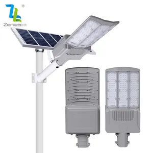 Lumière LED solaire à led en aluminium moulé sous pression Ip65 extérieur à télécommande à lumen élevé 100 watts 150 watts