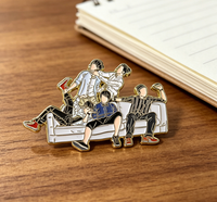 Pin Enamel Keras Langsung dari Pabrik, Bros Logo Kustom, Lencana Paduan Seng untuk Hadiah
