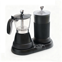 Cafetera Espresso de Diseño Nuevo y Colorido con Espumador de Leche para Capuchinos