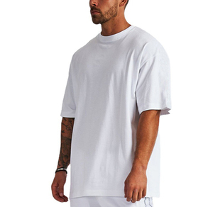 L800977 t-shirt estiva da uomo con girocollo personalizzato OEM t-shirt ampia con stampa disegno Street Wear Oversize t-shirt per uomo - Product Image 5