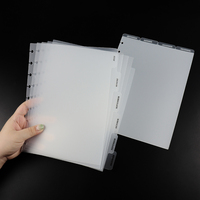 Separador de discos de 9 pestañas, separador de índice de plástico para encuadernación de discos, 6 pestañas laterales, 4 pestañas superiores, tamaño clásico, insertos para agenda, protector de páginas recargable