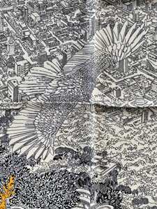 OEM Customized Logo <b>Single</b> Face Sides Printed Cotton <b>Flower</b> Scarf 120x120cm Headscarf - Product Image 5