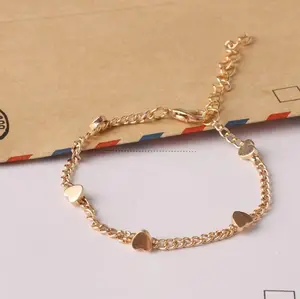 00010-7 japonais et Coréen petit frais dame simple de mode cinq branches peach coeur cinq coeur bracelet