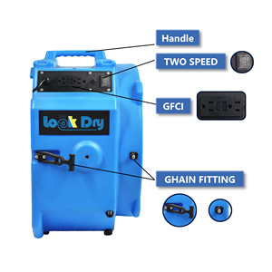 Alta Potência Elétrica Axial Ventilador Portátil 220V Alta Pressão Carpet Floor Blower Dryer para Restauração OEM Customizável Atacado - Product Image 3