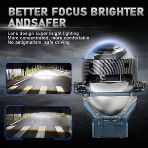 Faro Delantero de Alta Calidad con Lente Bi-Proyector de 3 Pulgadas y 70W, Luz Alta y Baja LED H4, Láser Bi-LED de 3 Pulgadas, Faro para Motocicleta H7 - Product Image 5